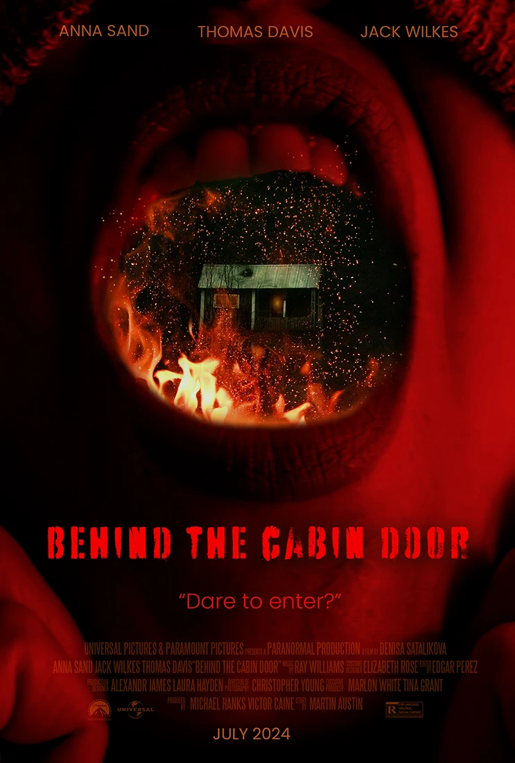 Movie Poster Idea 1 'Behind the Cabin Door' (Vertical) - Denniesa Design